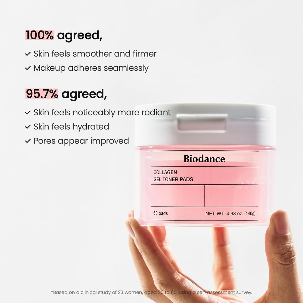 BIODANCE Collagen Pink Glow Trio: Collagen Real Deep Mask & Toner Pads & Peptide Serum for Plumping Hydration, Firming, Korean Skin Care, Skin Care Set