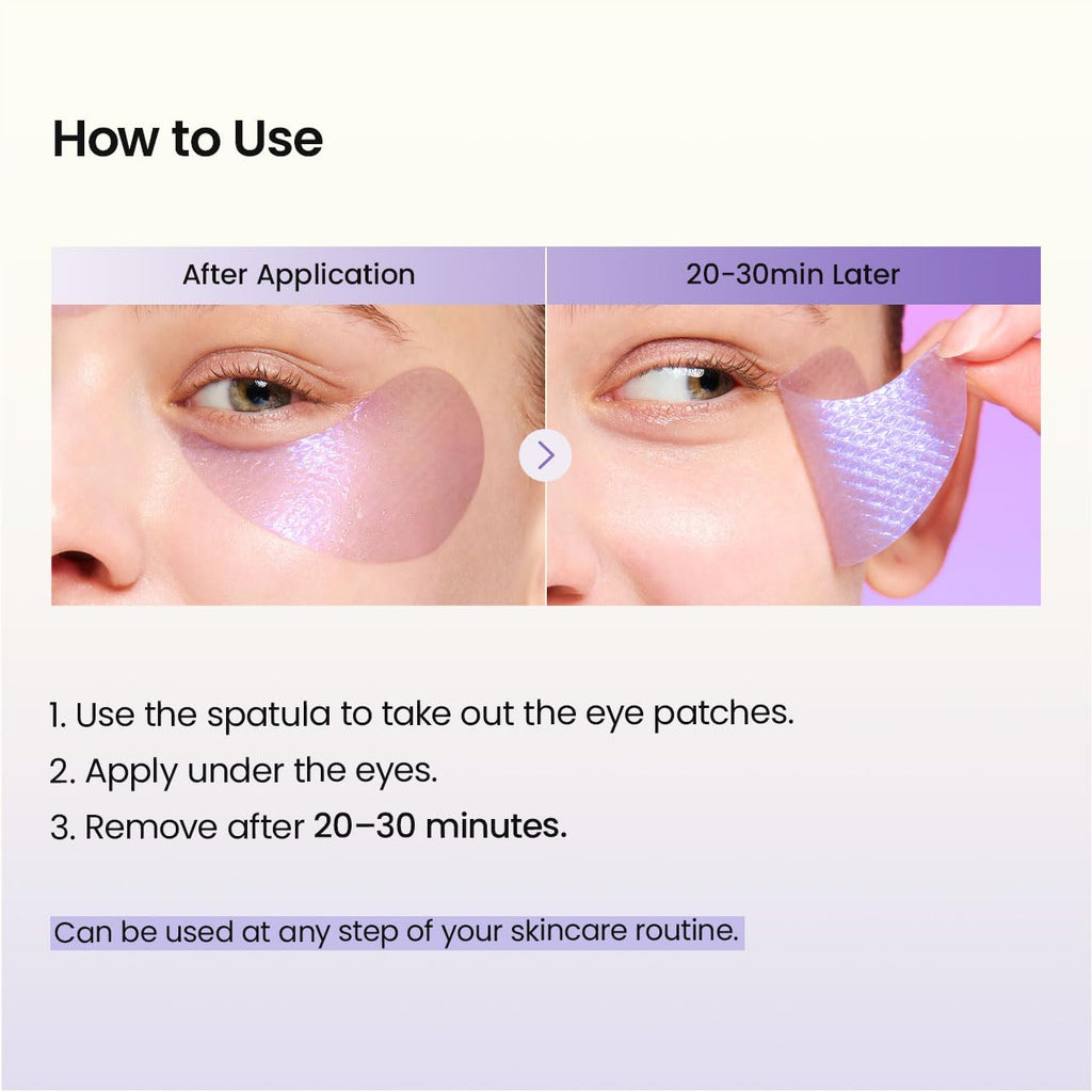 BIODANCE Caviar PDRN Eye Patches, Nourishing Under Eye Patches for Dark Circles, Depuffing Eye Mask for Puffy & Tired Eyes, Travel Essentials & Self Care Gifts for Women, Korean Skin Care (60 Count)