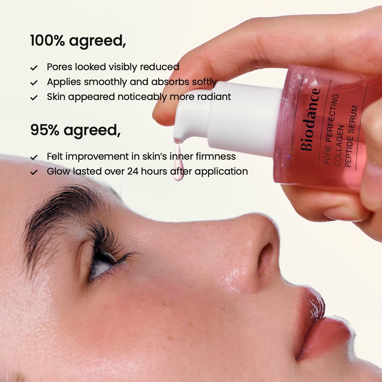 BIODANCE Collagen Plumper Duo: Pore Perfecting Collagen Peptide Serum & Facial Moisturizer, Korean Skincare Set for Plumping Glass Skin, Korean Skin Care, Skin Care Set